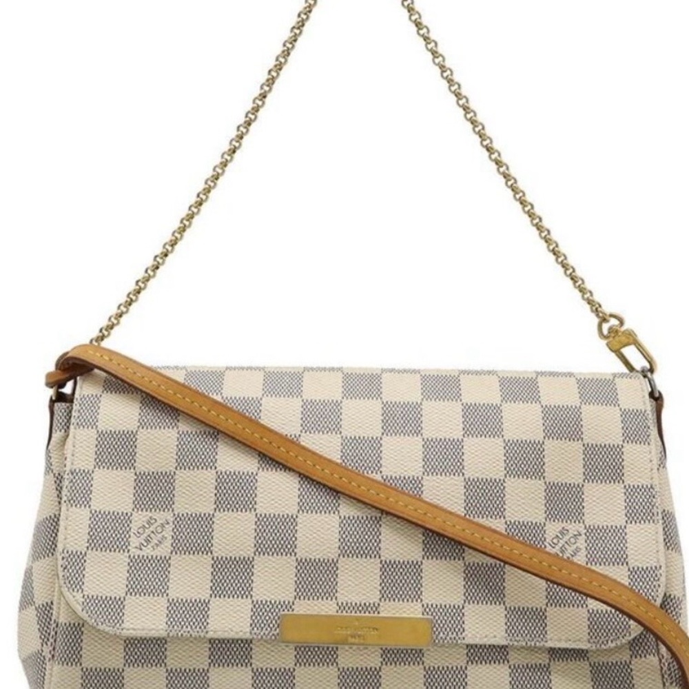 Louis Vuitton Cream and Gray Crossbody Bag